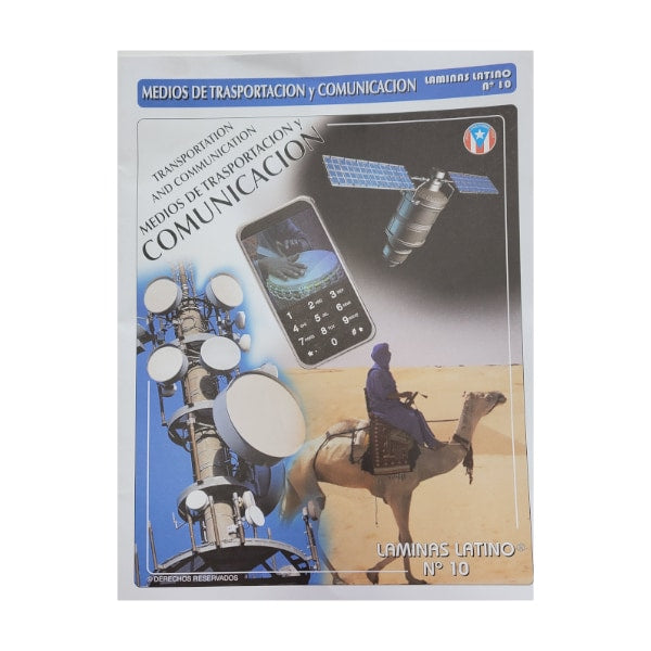 "Laminas Latino:LL-10 TRANSPORTACIÓN Y COMUNICACIÓN"