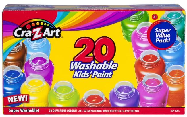 CRA-Z-ART 20 CT WASHABLE POSTER PAINT 2 OZ - 10645-6