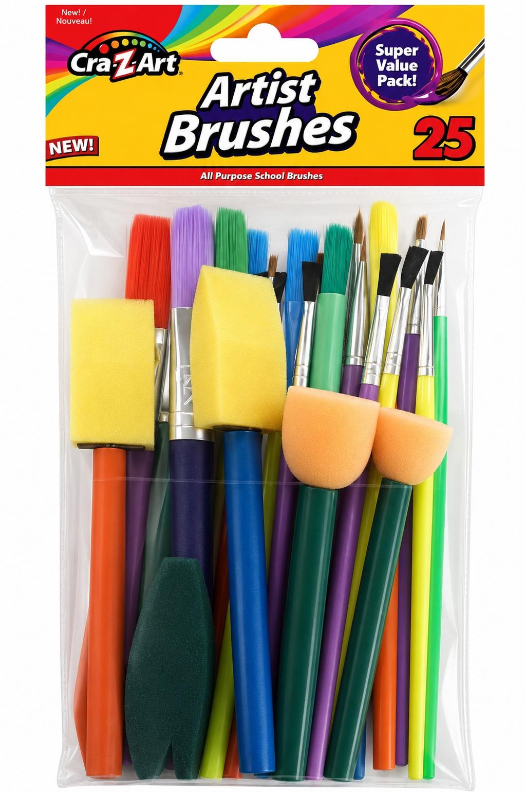 CRA-Z-ART 25PK PAINT BRUSHES 10708-48