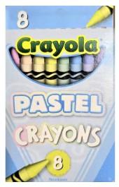CRAYOLA 8 CT PASTEL CRAYON 523480A000