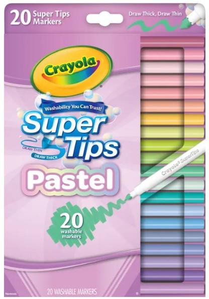 R CRAYOLA 20 CT SUPERTIP PASTEL MARKER 58-7516