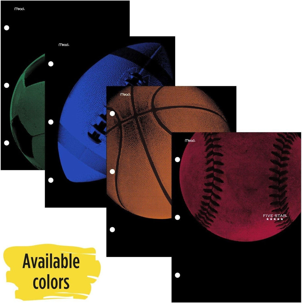 MEAD FIVESTAR 4 PK SPORT PORTFOLIOS IN PDQ-965276