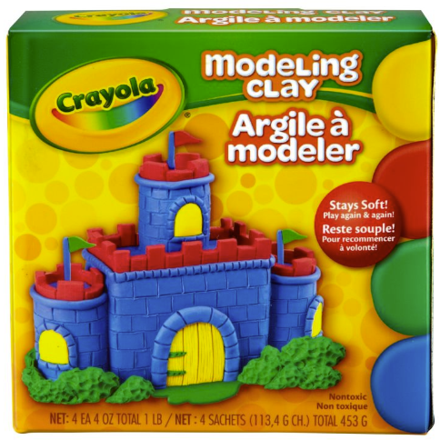 R CRAYOLA MODELING CLAY PRIMARY COLOR 1 LB BOX 57-0300