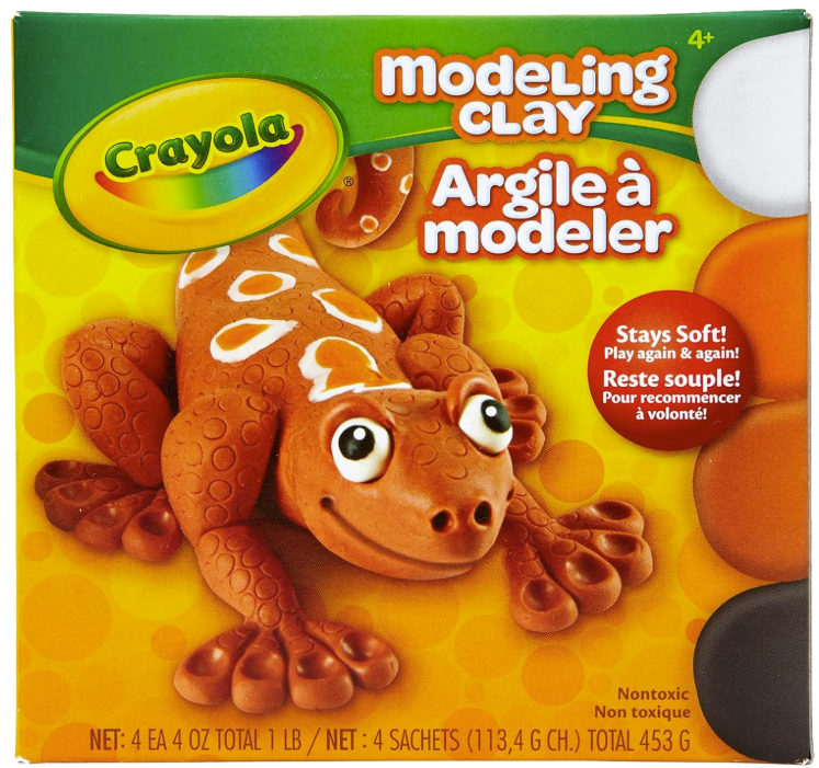 R CRAYOLA MODELING CLAY NEUTRAL COLOR 1 LB BOX 57-0400