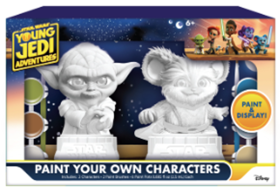 YOUNG JEDI PAINT YOUR OWN 2PK FIGURINES - TICKETED 7.99 716214YJA-HL