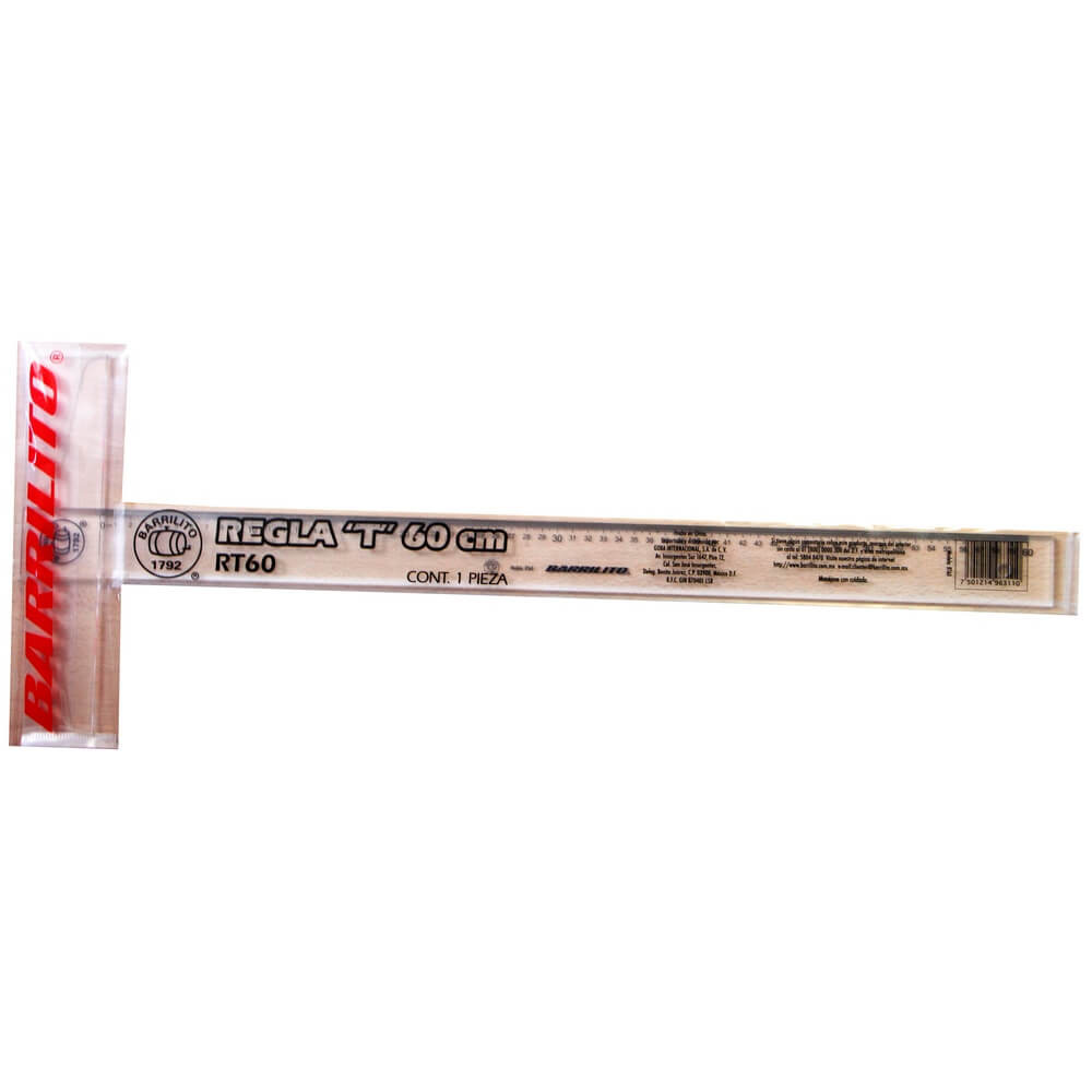 Regla "T" plastica 60cm. ctn/30pz.