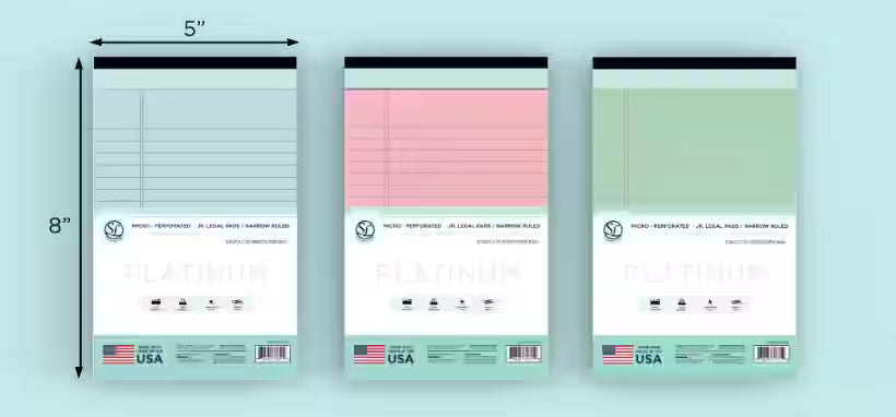 SL 3PK LEGAL PADS 5X8" PASTEL COMBO ASST USA